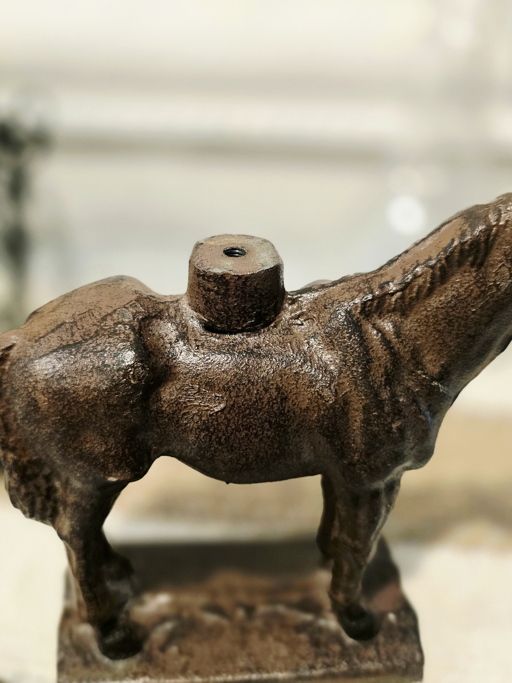 Vintage Decorative Cast Iron Horse Door Stopper - Brown - Picture 11 of 11
